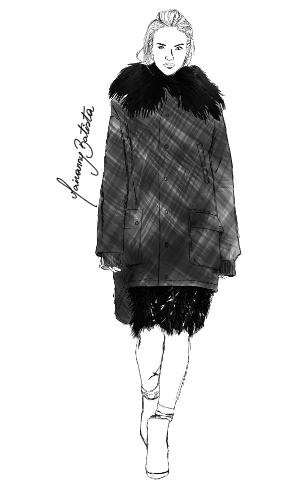 #DKNY #FW14 | Fashion Illustration repost by Mairanny Batista
