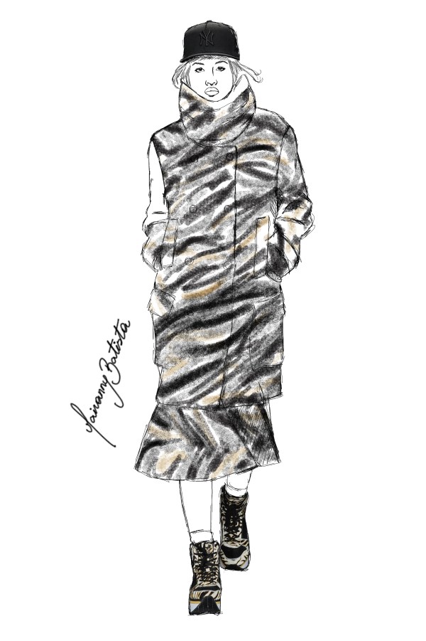 #DKNY #FW14 | Fashion Illustration repost by Mairanny Batista
