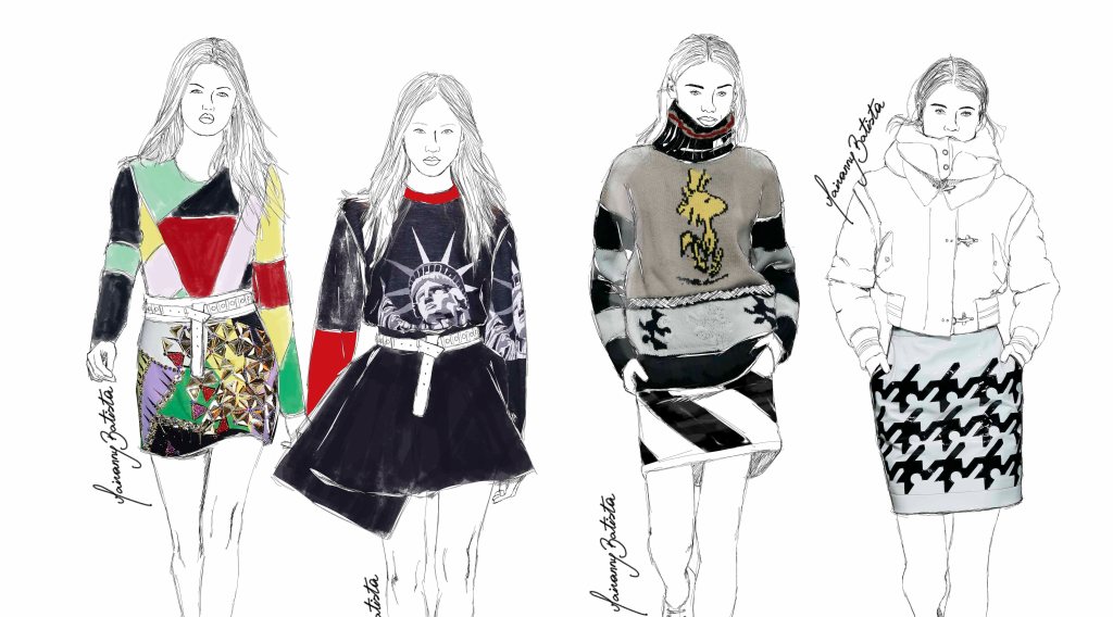 Milan Fashion Week fall/winter 14 || Fashion Illustration repost Fausto Puglisi and&nbsp;FAY