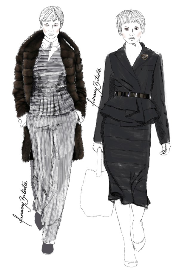 MBFW Oscar de la Renta Fall/Winter 14 | Fashion Illustration report by Mairanny Batista 