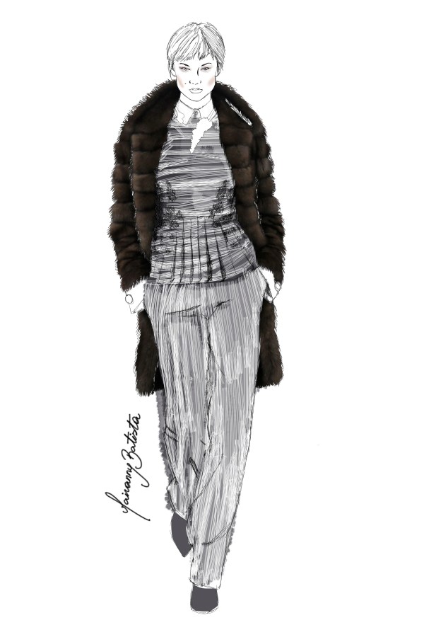 MBFW Oscar de la Renta Fall/Winter 14 | Fashion Illustration report by Mairanny Batista 