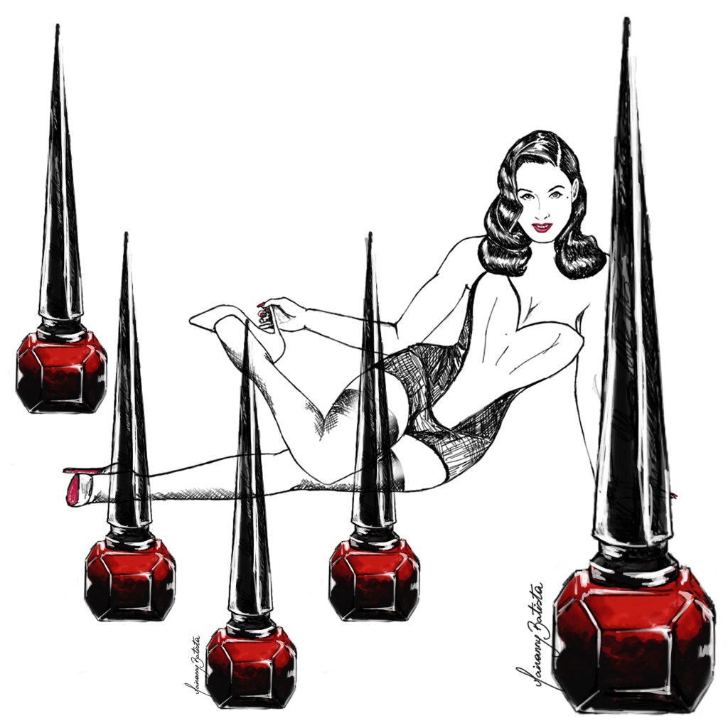 Christian Louboutin Debuts Nail Polish Line  Fashion Illustration by Mairanny Batista 