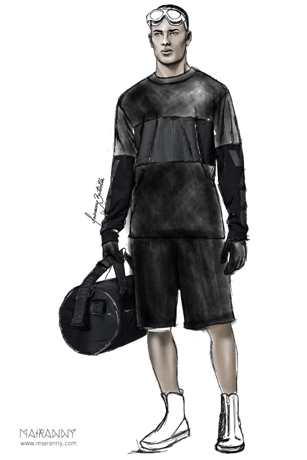 ALEXANDER WANG X HM FALL/WINTER 2014 Fashion Illustration by Mairanny Batista