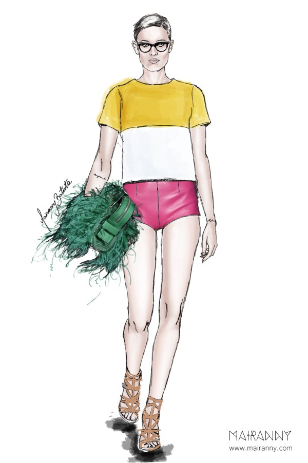 DSQUARED2 Spring/Summer 2015 Fashion Illustration by Mairanny Batista