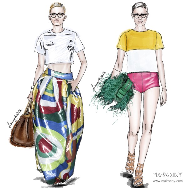 DSQUARED2 Spring/Summer 2015 Fashion Illustration by Mairanny Batista