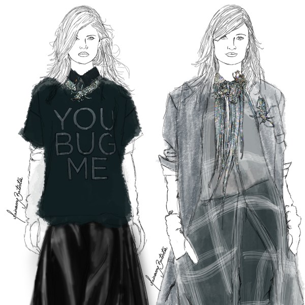 Vera Wang Fall/Winter 14 Fashion Illustration by Mairanny Batista 