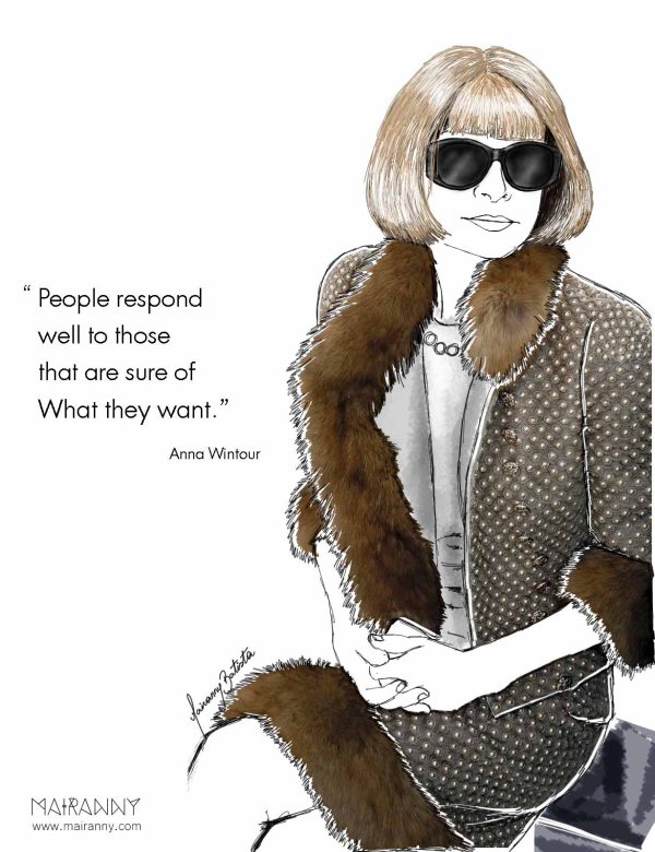 Anna Wintour Fashion Illustration by Mairanny