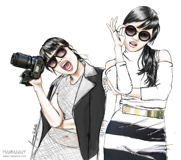 Rechel and Nicole Fashion Illustration by Mairanny Rechel (right) and Nicole (left)