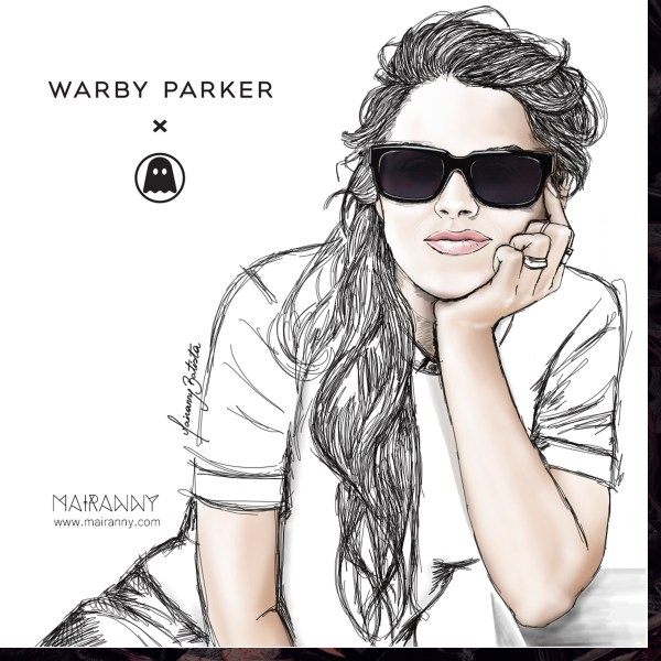 Warby Parker Ghostly Winter Collection Fashion Illustration by Mairanny Batista