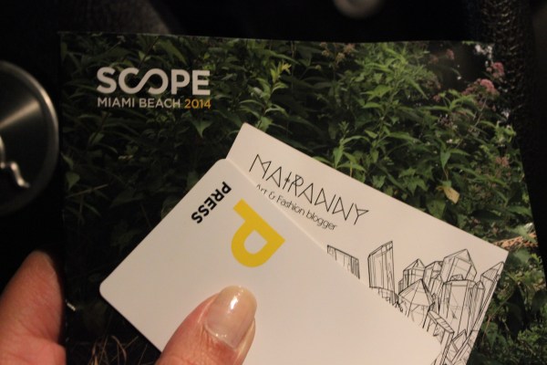My Press pass for Scope Art 
