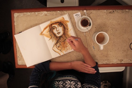 Photo by David Perez Fashion Coffee Art by Mairanny Batista at El Rey NYC