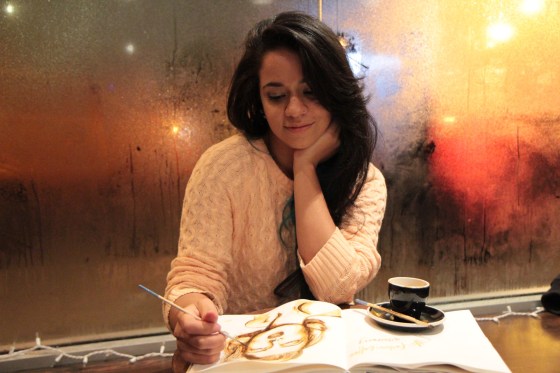 Photo by David Perez Fashion Coffee Art by Mairanny Batista