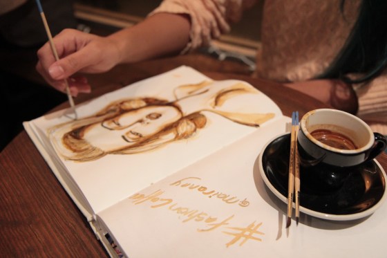 Photo by David Perez Fashion Coffee Art by Mairanny Batista
