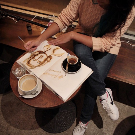 Photo by David Perez Fashion Coffee Art by Mairanny Batista