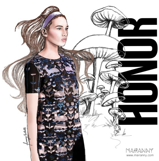 Honor Fall 2015 Fashion Illustration by Mairanny Batista