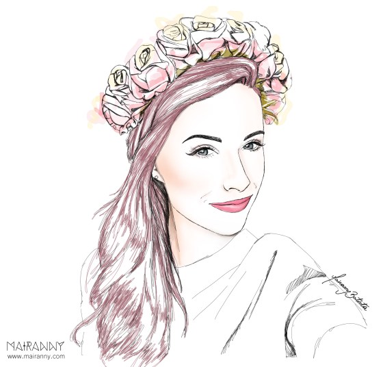Victoria (from the blog inthefrow.com) and Fashion Illustration by Mairanny